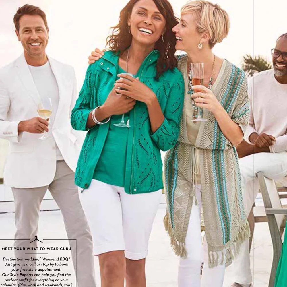 Chicos Eyelet Linen Jacket - Picture 14 of 15